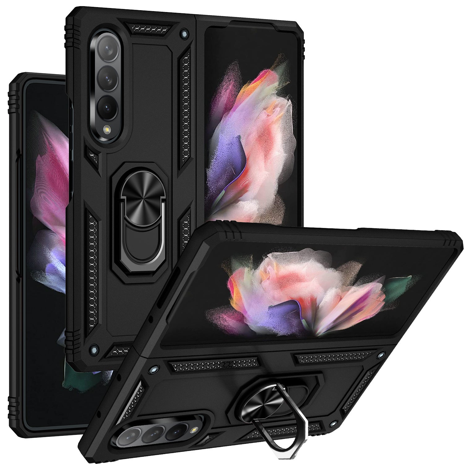 Coque hybride avec anneau pour Samsung Galaxy Z Fold 3 5G Coque hybride avec anneau pour Samsung Galaxy Z Fold 3 5G